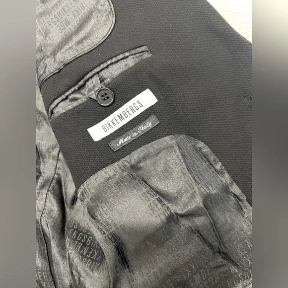 Bikkembergs Elegant Casual Black BlazerRayon/ViscosaSize 54